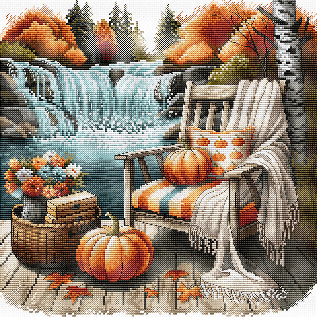 Kit de point de croix - Repos d'automne P094 AVA (Stitch and Art)