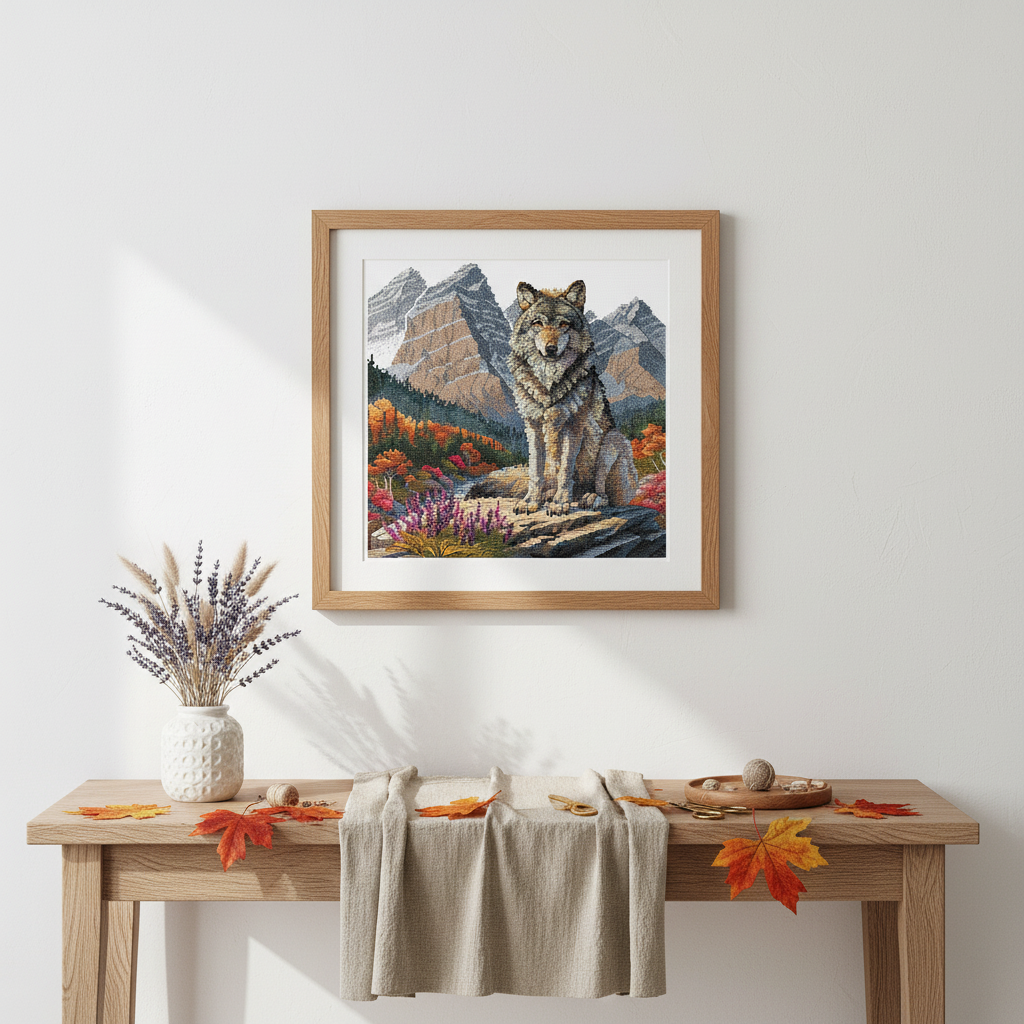 Cross Stitch Kit - Majestic Wolf P098 AVA Stitch
