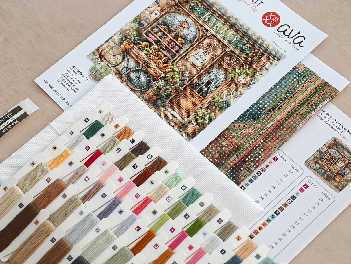 "The Old Bakery" Cross Stitch Kit P100 AVA Stitch