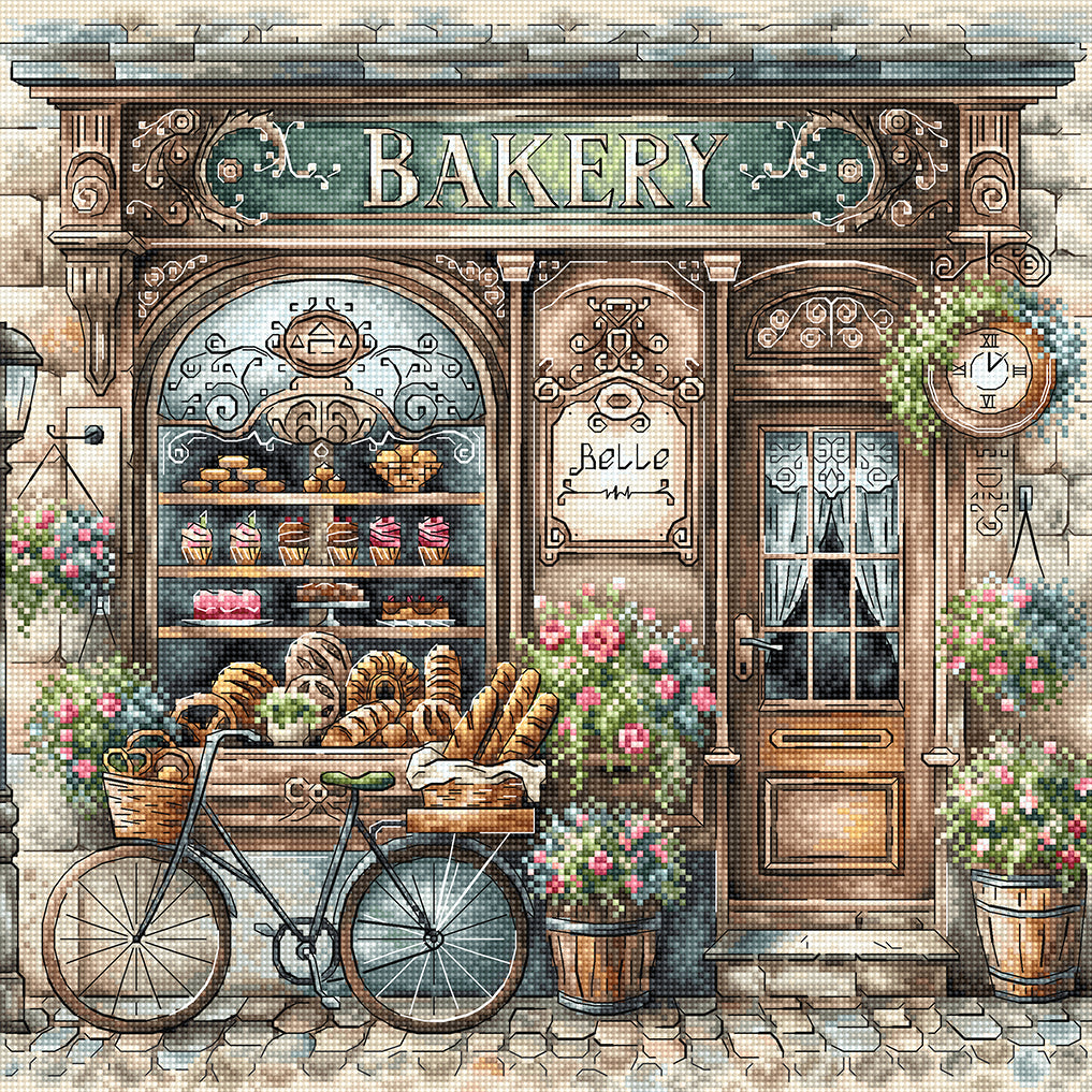 Cross stitch kit "The Old Bakery" P100 Punto y Arte (AVA)