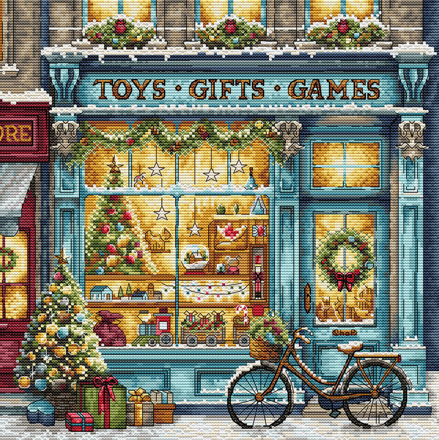 Kit de Punto de Cruz Contado - Tienda de Regalos, AVA P108
