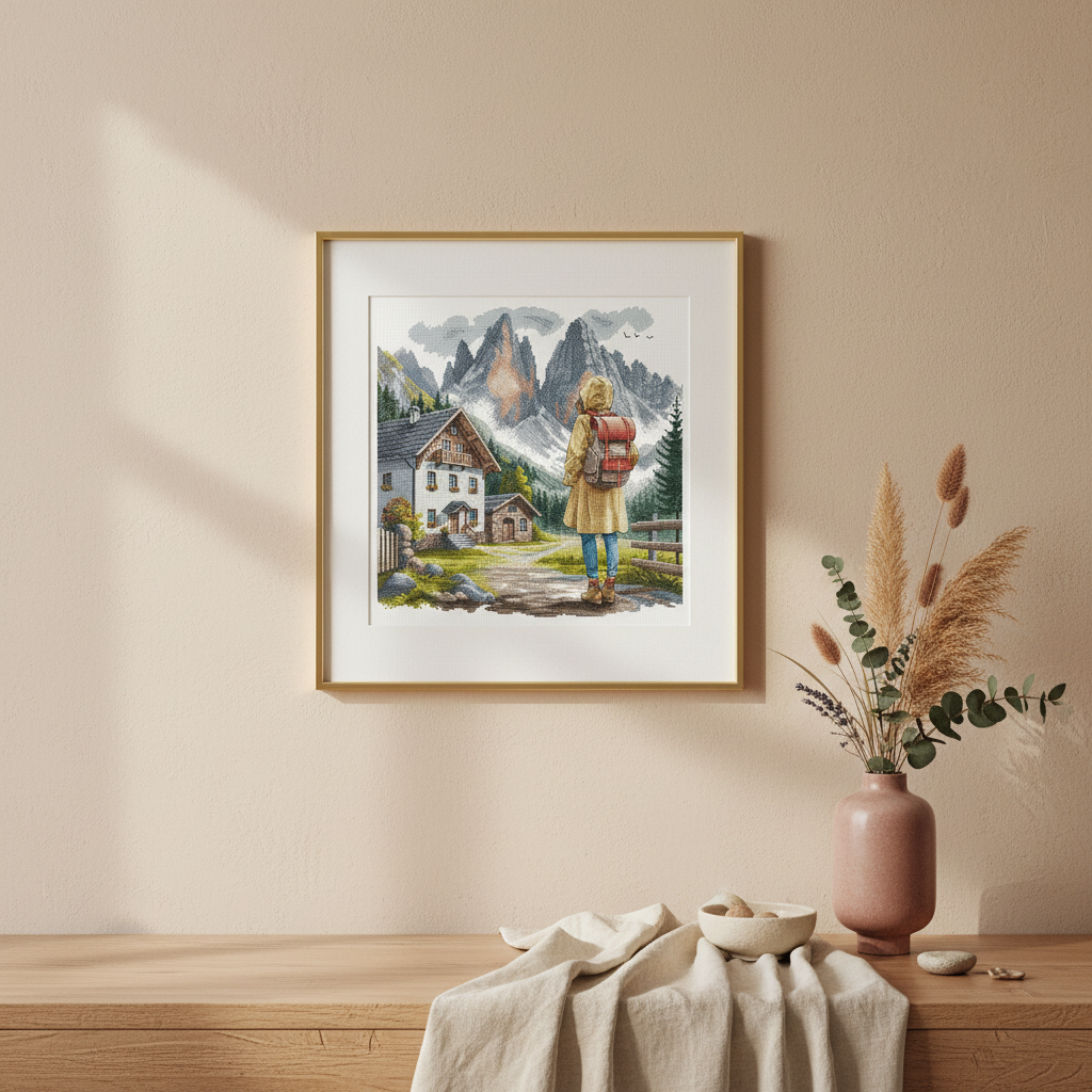 Cross Stitch Kit "Adventure in the Alps" - AVA Stitch P113