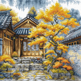 Kit de punto de cruz AVA P118 – “Golden Trees”