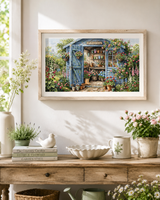 Kit de punto de cruz AVA P132 Garden in Bloom – Jardín en Flor 47,63x25,72 cm