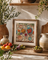 Kit de punto de cruz AVA Stitch P139 Mediterranean Table – Mesa Mediterránea 31,75x31,75 cm