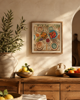 Kit de punto de cruz AVA Stitch P139 Mediterranean Table – Mesa Mediterránea 31,75x31,75 cm