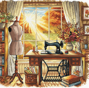 P188 El rincón de la modista - kit de punto de cruz AVA Stitch