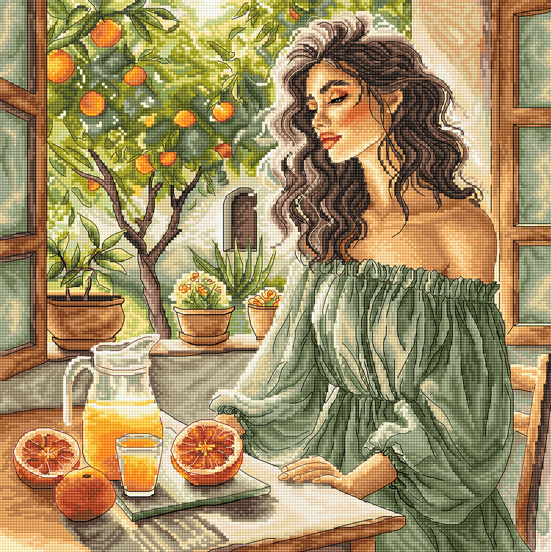 Kit de Punto de Cruz AVA P191 – Window to the Garden