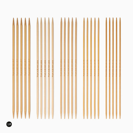 Agujas de Calcetines Bambú JUEGO 2,5-4,5 20 cm - Prym 222910