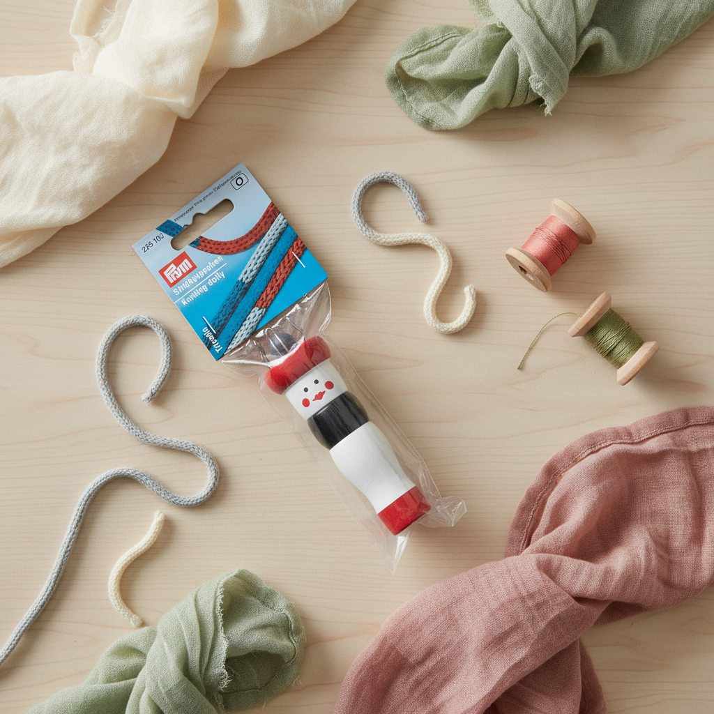 Aiguille à tricoter en bois Prym 225102 pour tisser des cordes et des cordons tubulaires