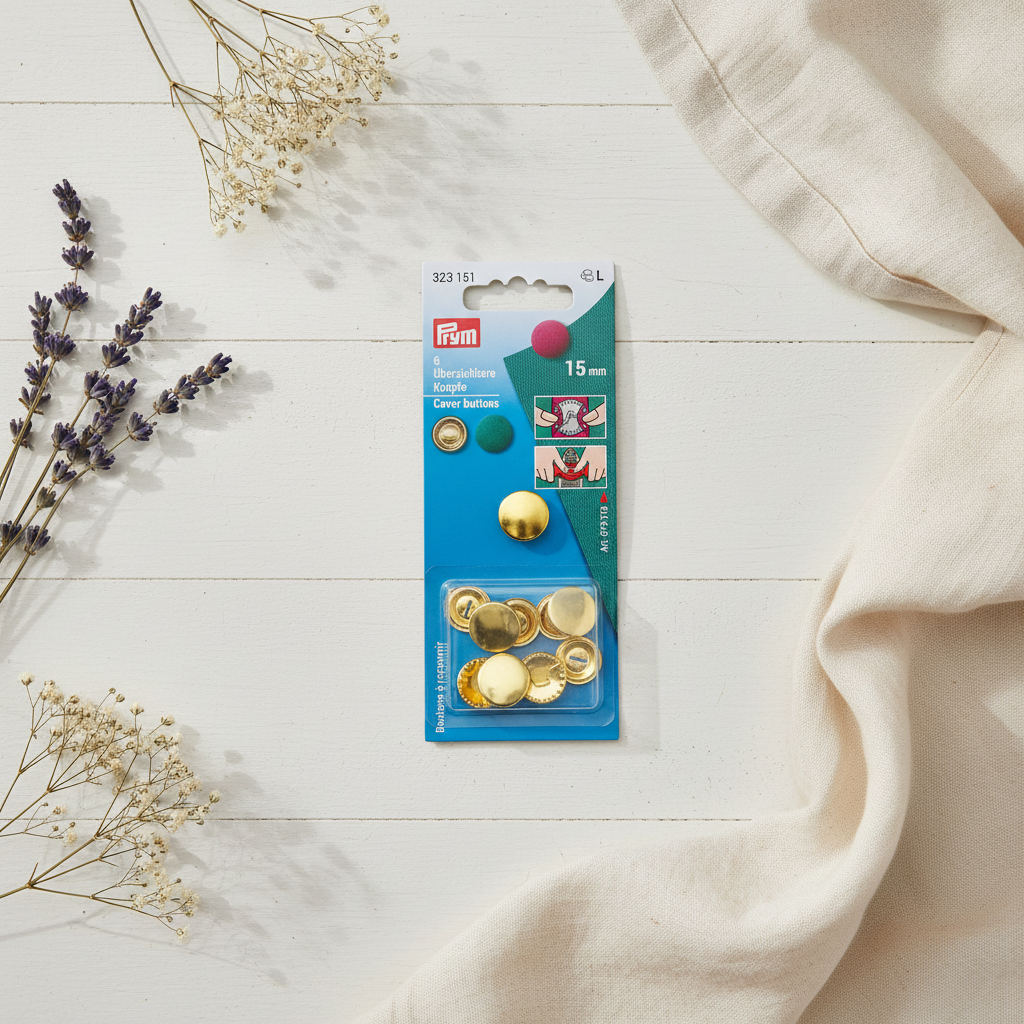 Pack de 6 Botones Revestibles Prym 15 mm - Crea Botones Personalizados para tus Proyectos