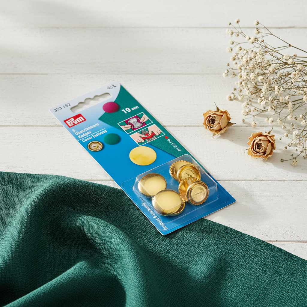 Pack de 5 Botones Revestibles 19 mm Prym 323152 - accesorio Prym para cierres y accesorios de prendas