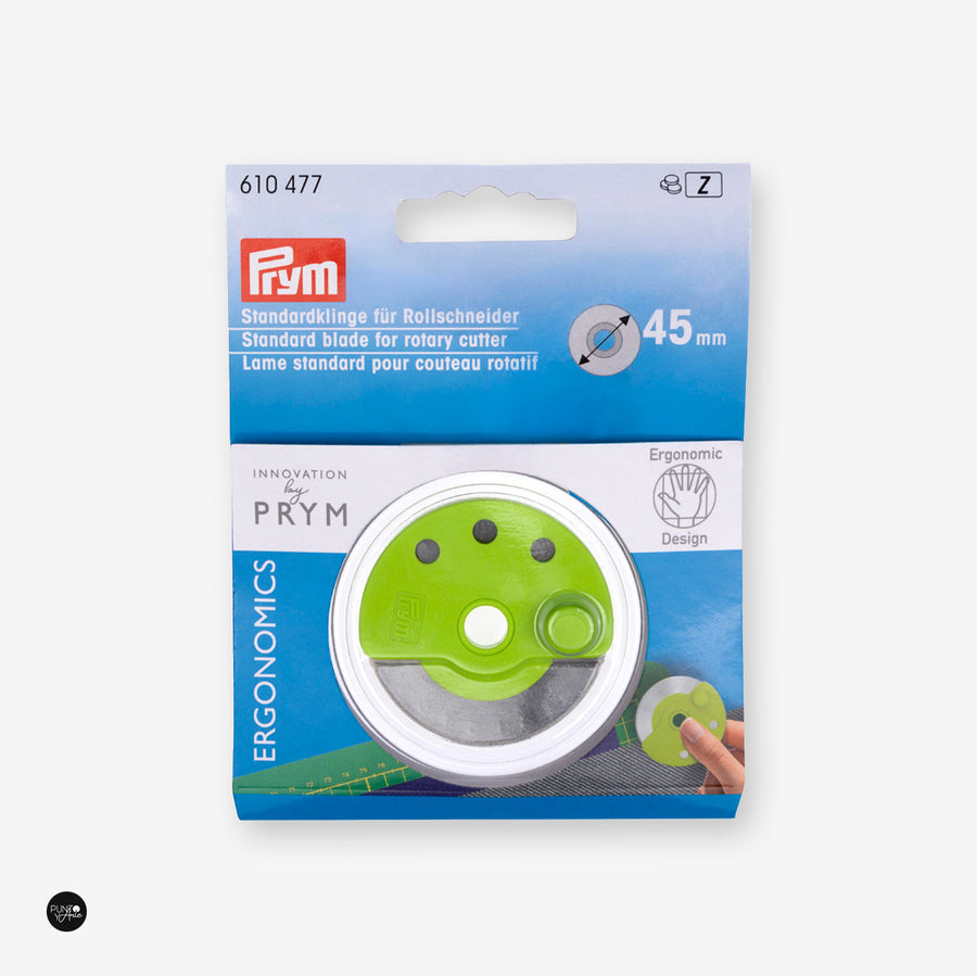 Cuchilla de repuesto estándar para cortador rotativo Ergonomics Ø 45 mm Prym 610477 - accesorio Prym para corte y patchwork
