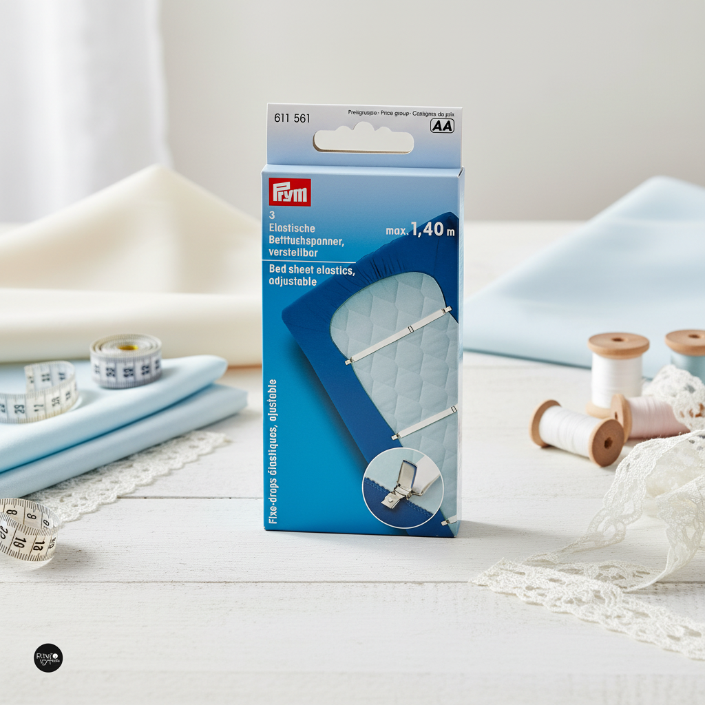 Elásticos blancos de 18mm de Prym para ajustar sábanas en colchones de hasta 1,4