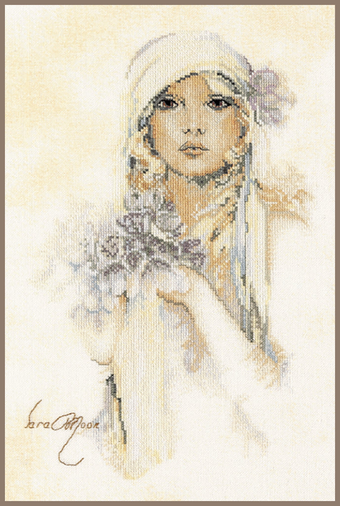 Sara Moon lilac flower - Lanarte - Cross stitch kit PN-0008013