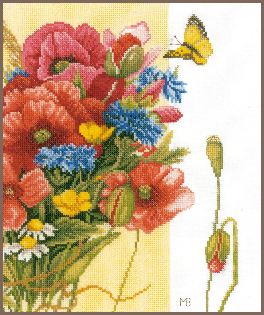 Poppies - Lanarte - Cross stitch kit PN-0144568