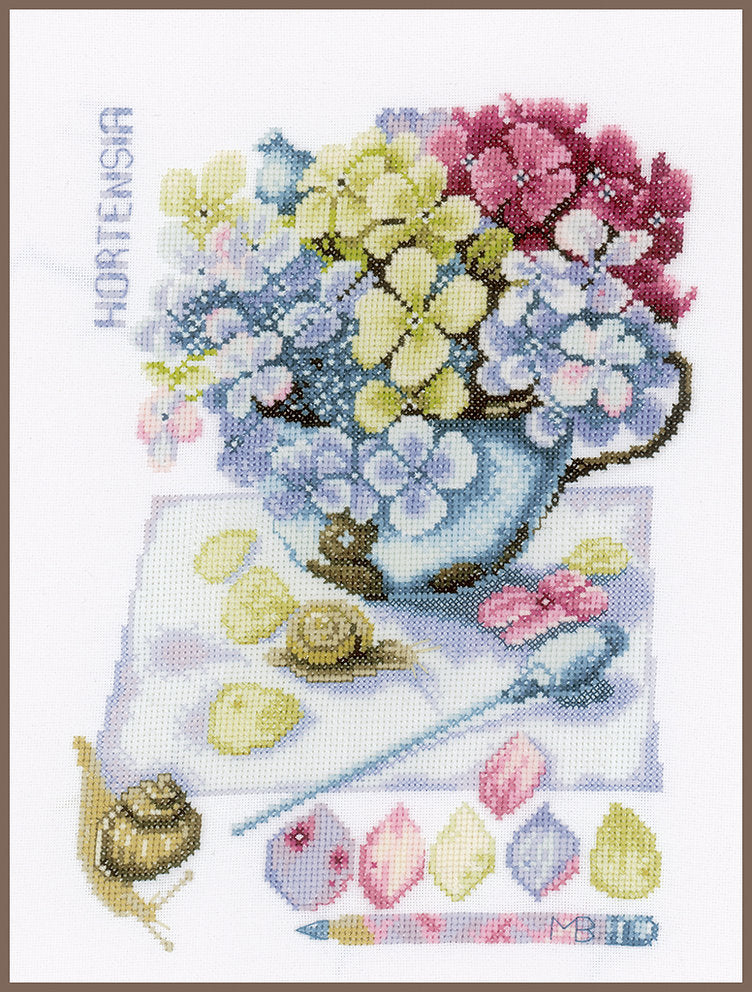 Hydrangea - Lanarte - Cross stitch kit PN-0154328