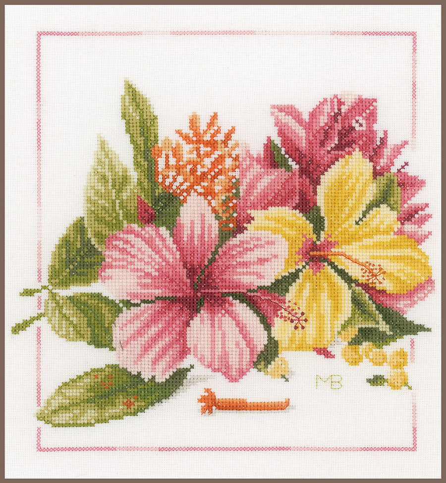 Flammenlilien-Strauß - Lanarte - Kreuzstich-Set PN-0157495