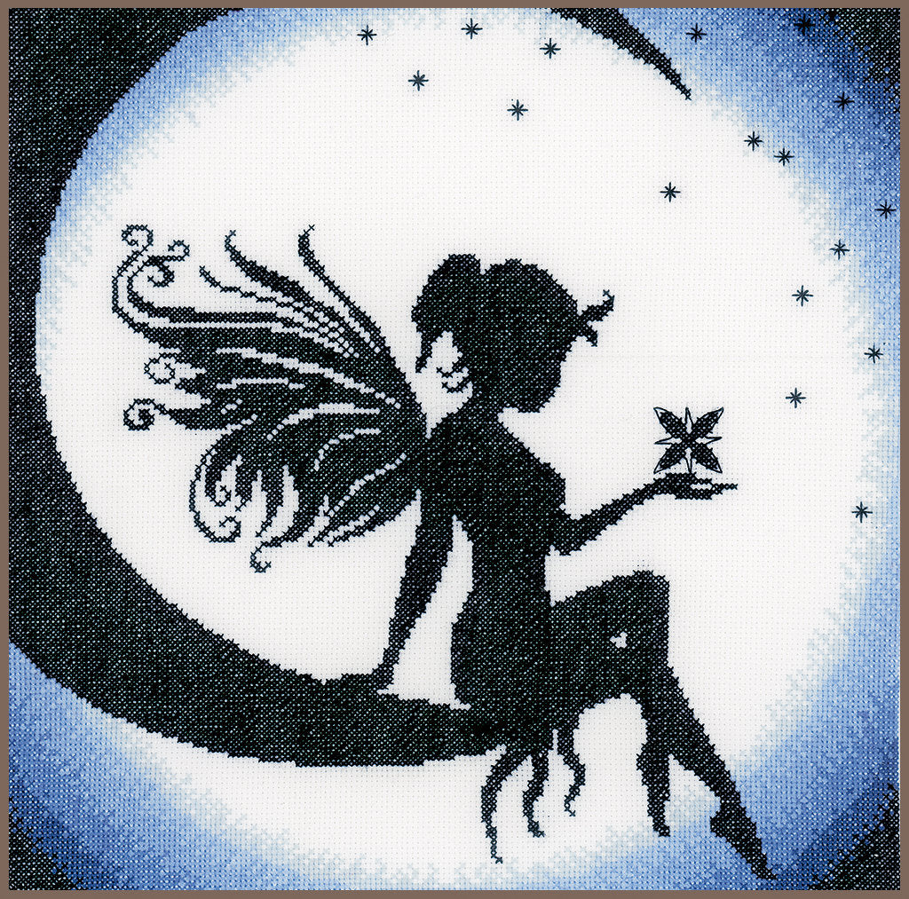 Fairy on the moon - Lanarte - Kit de punto de cruz PN-0164077