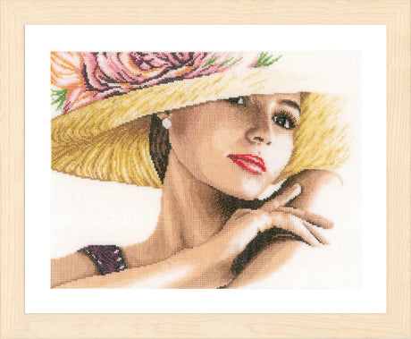 Lady with hat - Lanarte - Cross stitch kit PN-0168602