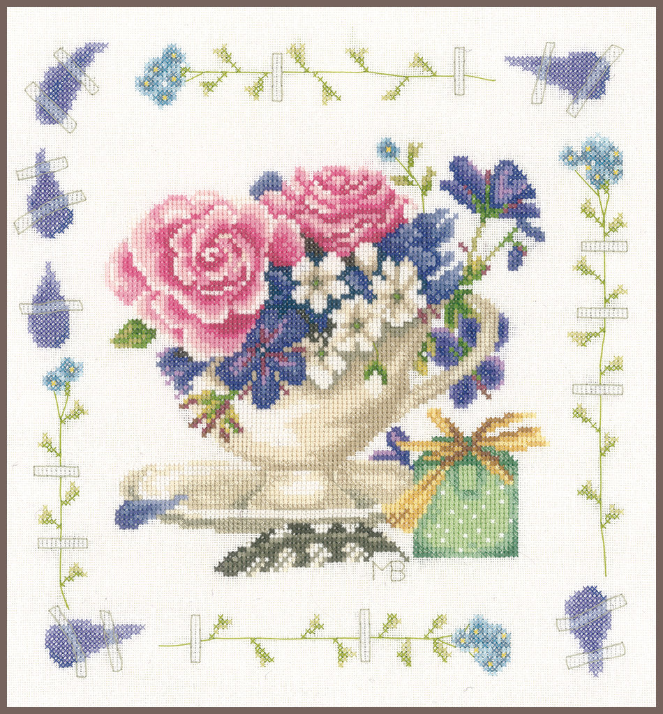 Bouquet de roses - Lanarte - Kit de point de croix PN-0170950