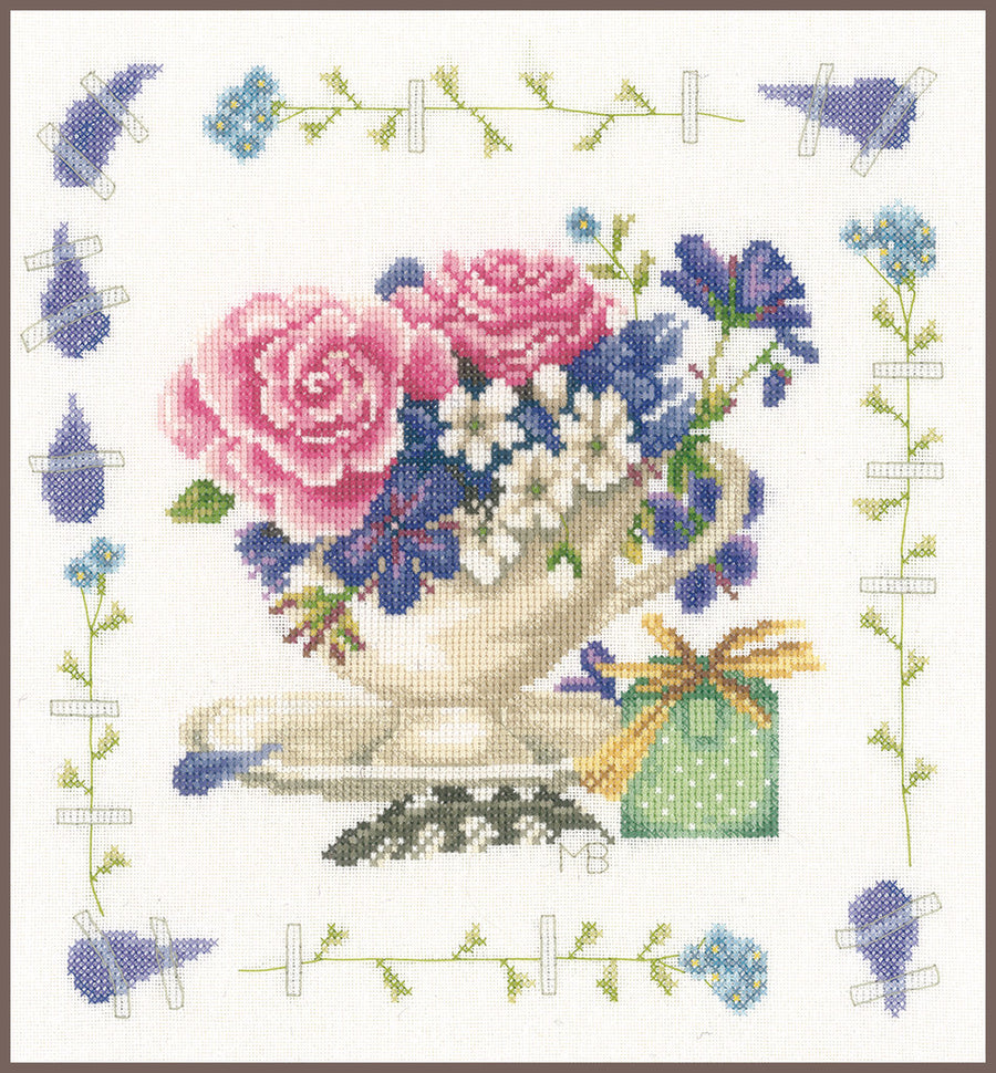 Rosenstrauß - Lanarte - Kreuzstich-Set PN-0170950