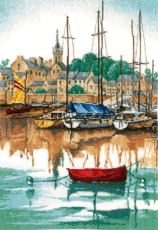Lever de soleil au port de plaisance - Lanarte - Kit de point de croix PN-0171005