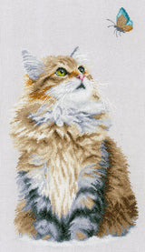 Le chat de la forêt - Lanarte - Kit de point de croix PN-0171041
