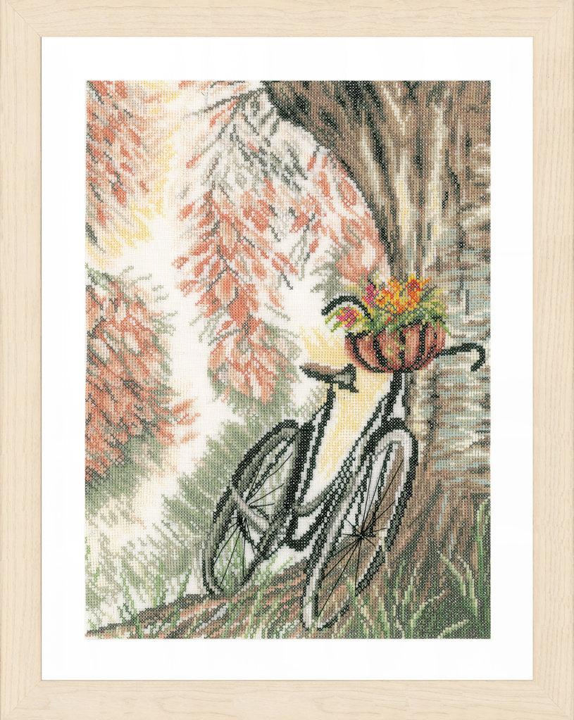 Bicycle and flower basket - Lanarte - Cross stitch kit PN-0171414