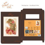 Kit de Punto de Cruz Lady Dahlia en Lino - Lanarte PN-0172683