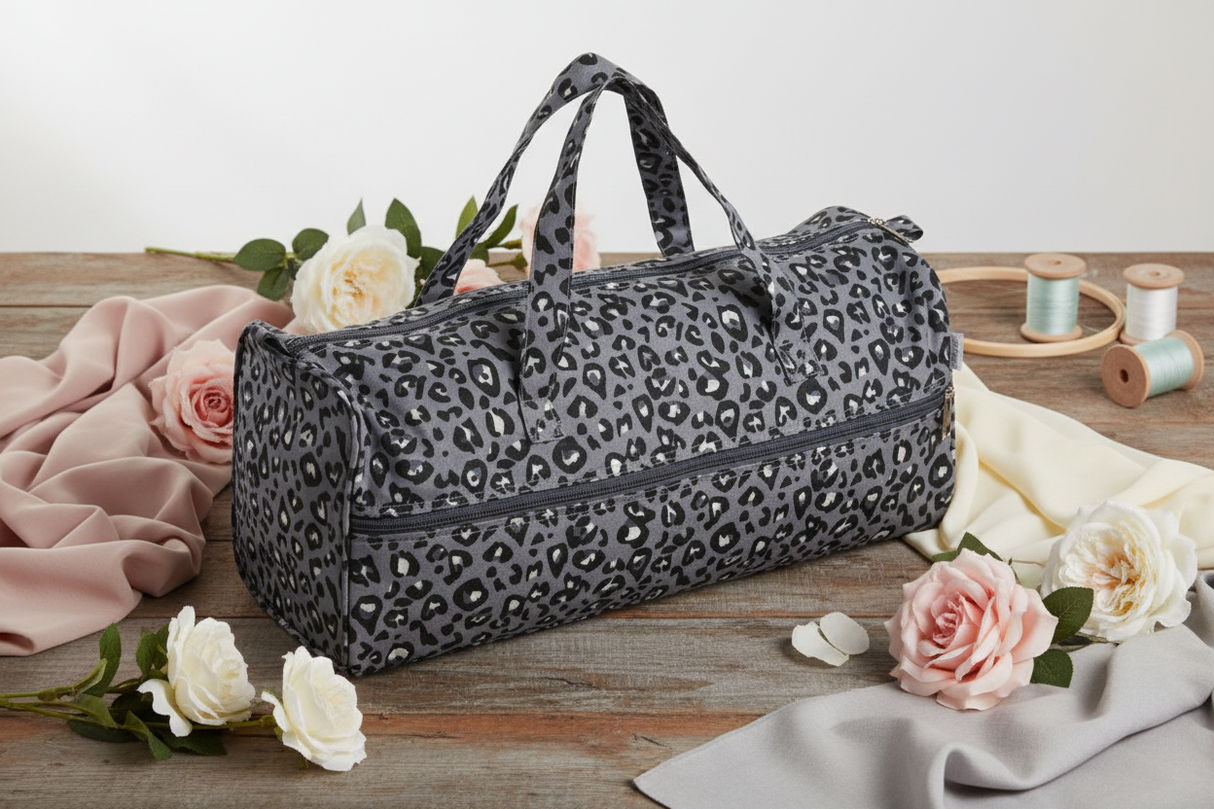Leopard Craft Bag: Style and Organization in an Animal Print Design