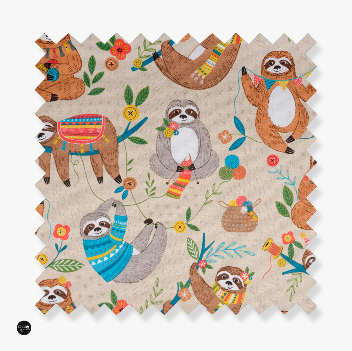 Estuche para Agujas de Tricotar. Sloth - Hobby Gift