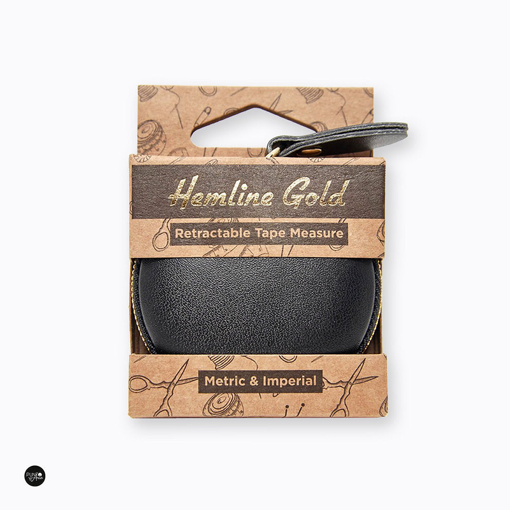 Vista adicional de Regla o cinta métrica Hemline 253.HG – Cinta Métrica Negra Mini, – Gold 150 cm