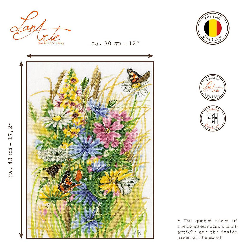 Auszeit auf der Wildblume in Aida – Lanarte Kreuzstich-Set