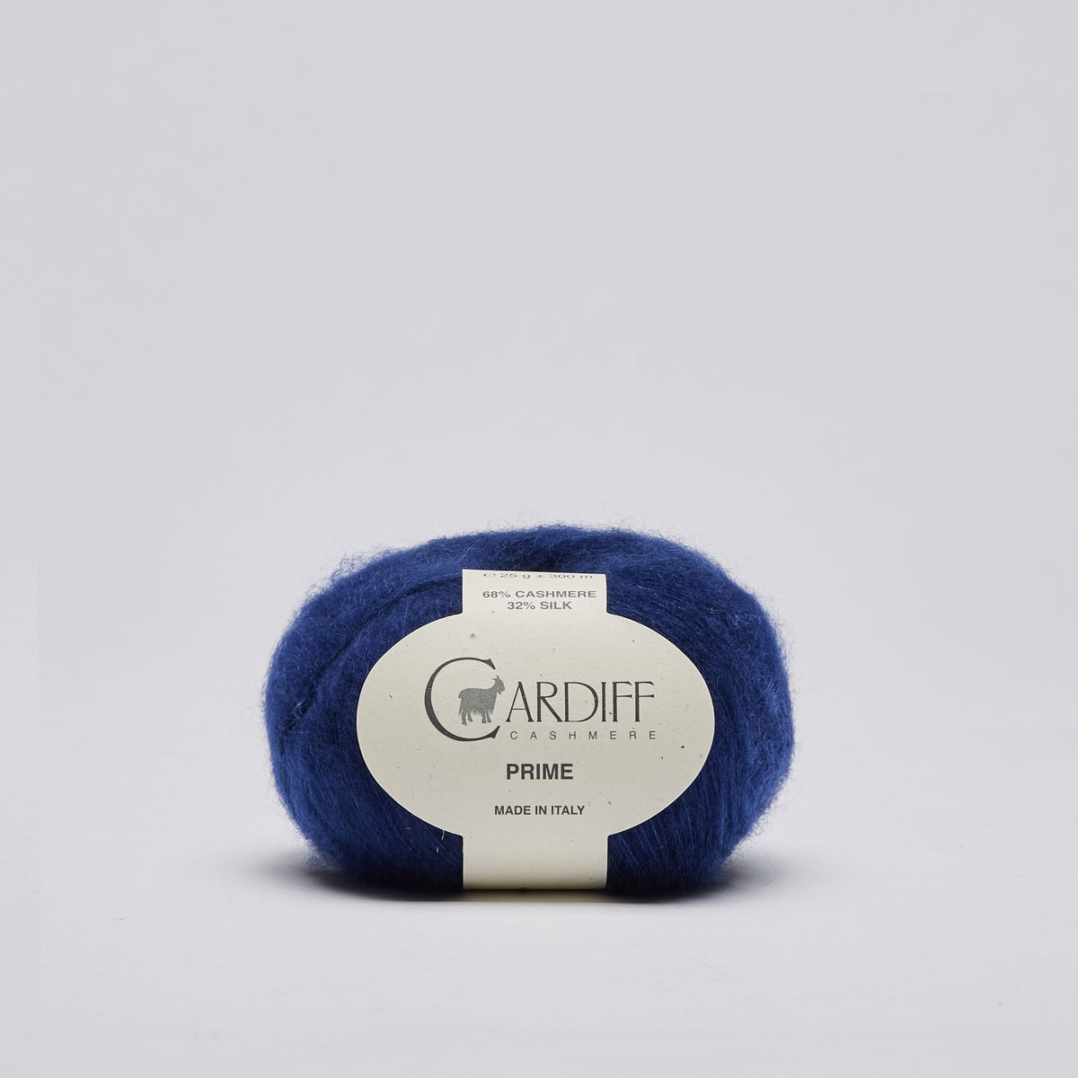 Cardiff Prime 108 Indaco, ovillo de hilo fino de cachemira y seda Mulberry
