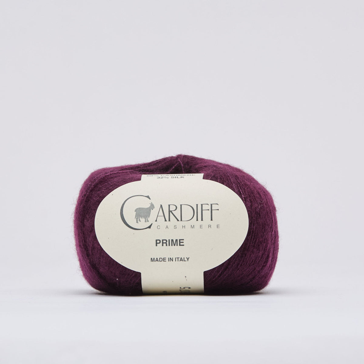 Cardiff Prime 157 Shiraz, ovillo de hilo fino de cachemira y seda Mulberry