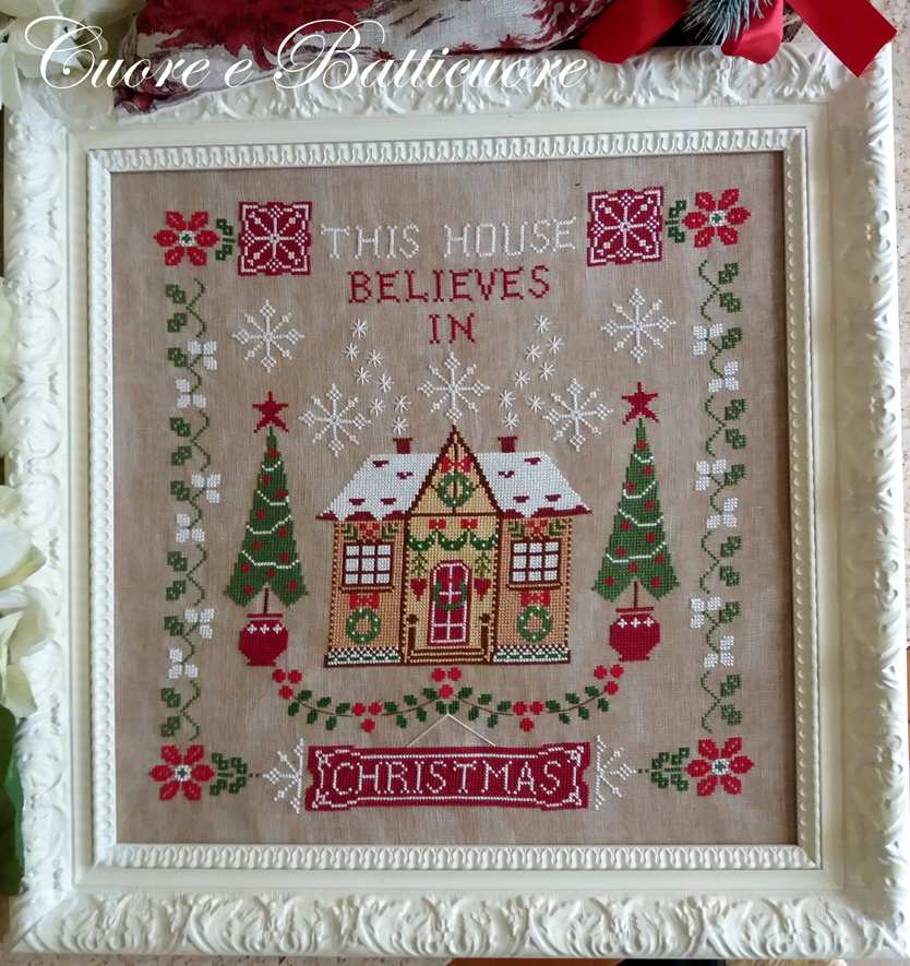 Questa Casa Crede nel Natale - Cuore e Batticuore - Tableau de point de croix