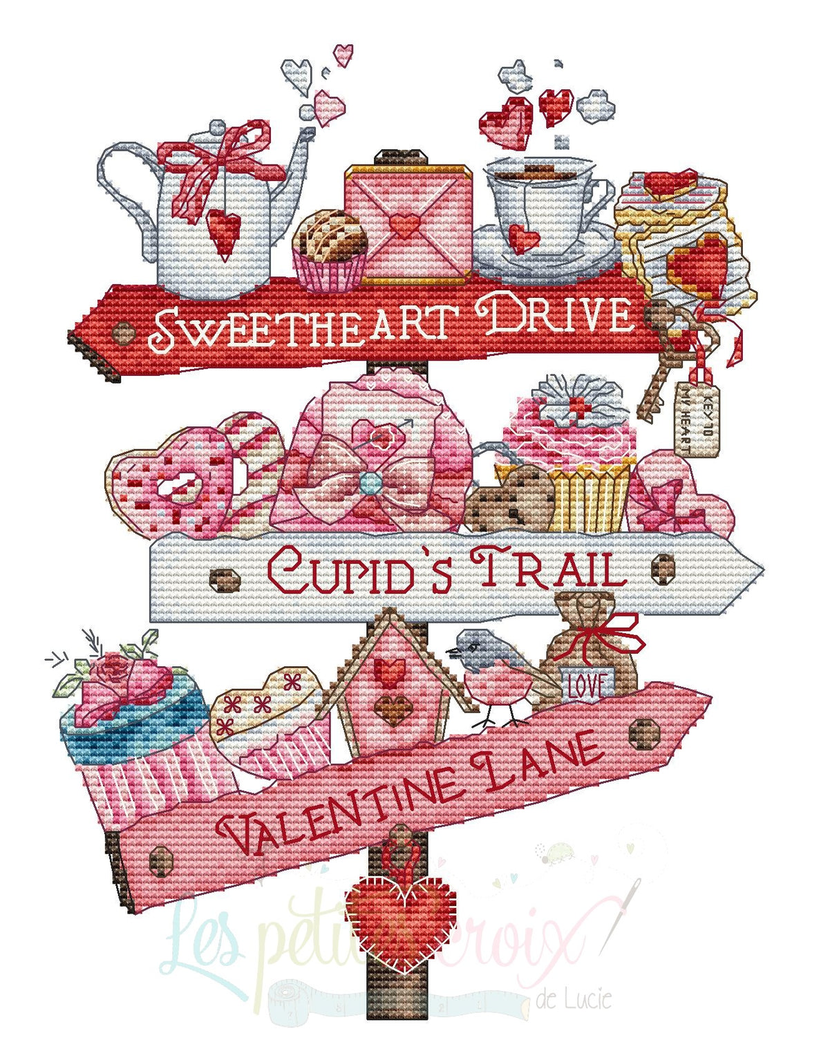 The Paths of Love - Cross Stitch Chart - Les Petites Croix de Lucie