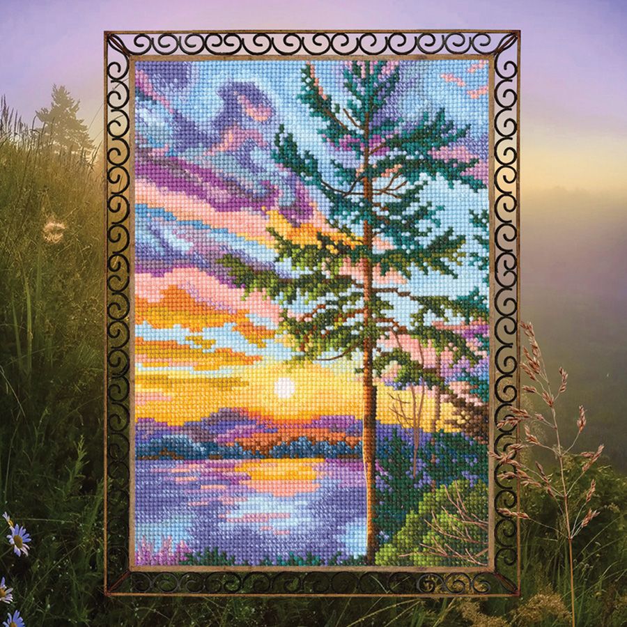 Kit de Punto de Cruz RTO Paisaje al Atardecer – M1021 - imagen 2