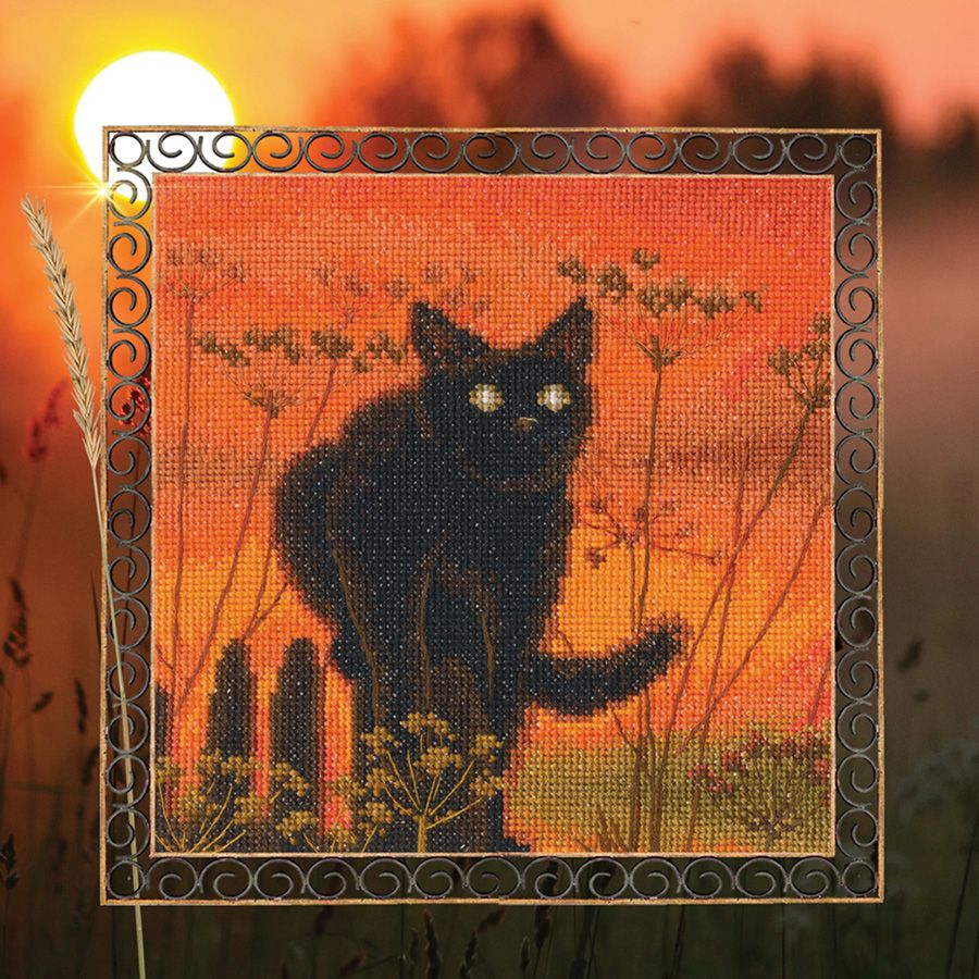 Kit de Punto de Cruz RTO Atardecer del Gato – M1024 - imagen 3