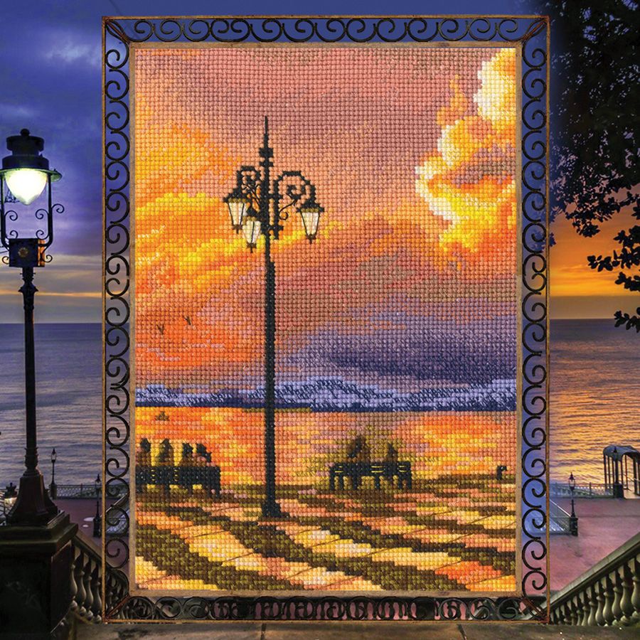 Counted Cross Stitch Kit - Romantic Sunset RTO M1025