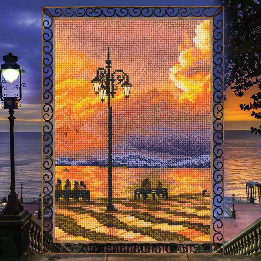 Kit de Punto de Cruz RTO Atardecer Romántico – M1025 - imagen 2