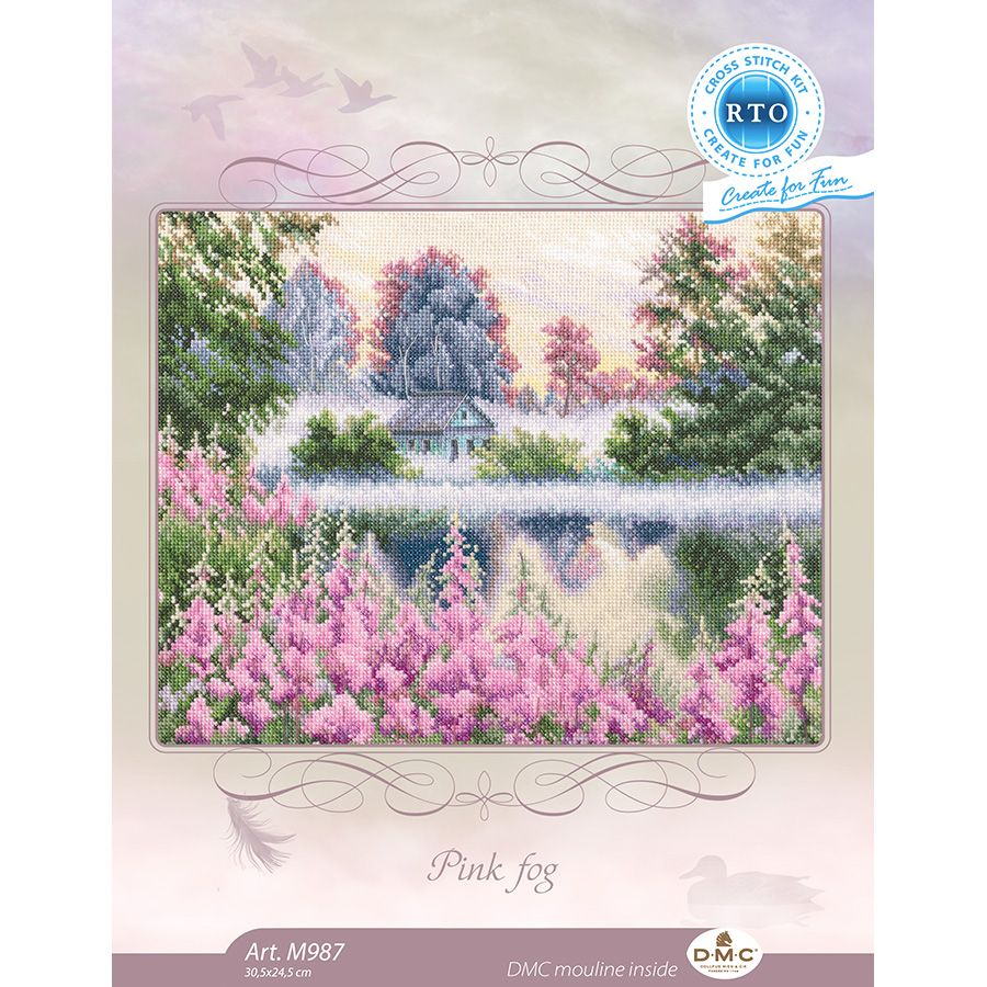 Kit de Punto de Cruz RTO Niebla Rosa – M987 - imagen 2