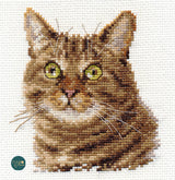 Surprised Cat - S0-135 Alisa - Cross Stitch Kit