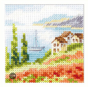 Poppies At The Sea S0-199 Alisa Kit de punto de cruz