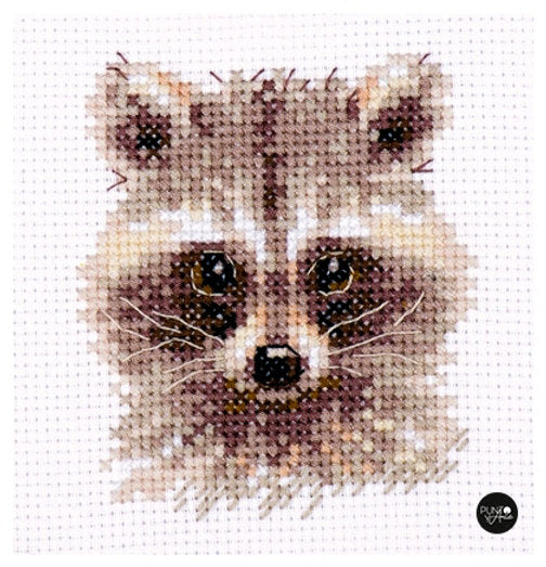 Animal portraits. Raccoon - S0-208 Alisa - Cross stitch kit