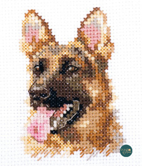 Kreuzstich-Set Alisa S0-209 Tierporträts. Deutscher Schäferhund 6x8 cm