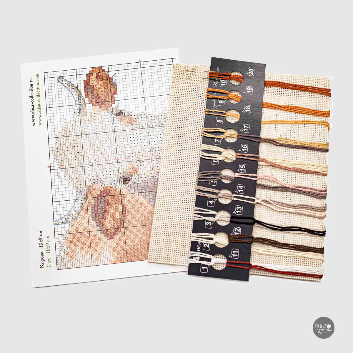 Kreuzstich-Set Alisa S0-213 Kuh 10x9 cm