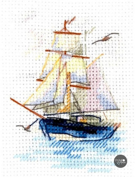 Sailboat - S0-222 Alisa - Cross stitch kit