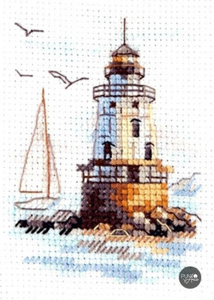 Sunny morning. Lighthouse - S0-224 Alisa - Cross stitch kit